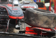Kaip F1 automobilių ratai po avarijų nenuskrieja šalin?