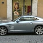 A Chrysler Crossfire parked in Baglioni Street, Perugia, 17 April 2012.