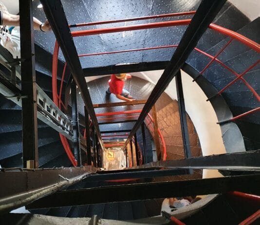 Ar spiraliniai laiptai turi tradicinę kryptį?